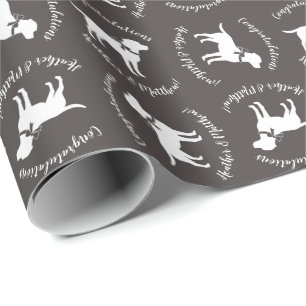 Labrador Dog Baby shower Lab Gray Gender Neutral Cadeaupapier