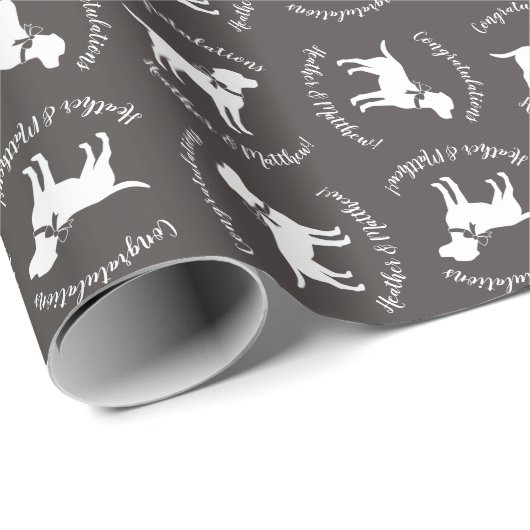 Labrador Dog Baby shower Lab Gray Gender Neutral Cadeaupapier (Rol Hoek)