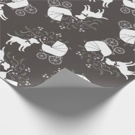 Labrador Dog Baby shower Lab Gray Gender Neutral Cadeaupapier