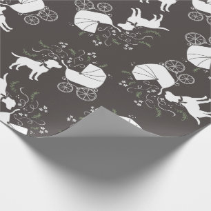 Labrador Dog Baby shower Lab Gray Gender Neutral Cadeaupapier
