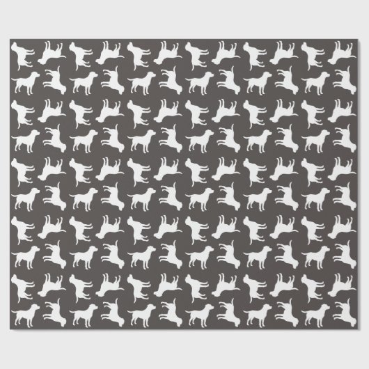 Labrador Dog Baby shower Lab Gray Gender Neutral Cadeaupapier (Vlak)