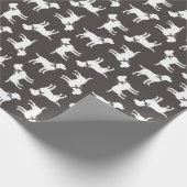 Labrador Dog Baby shower Lab Gray Gender Neutral Cadeaupapier (Hoek)