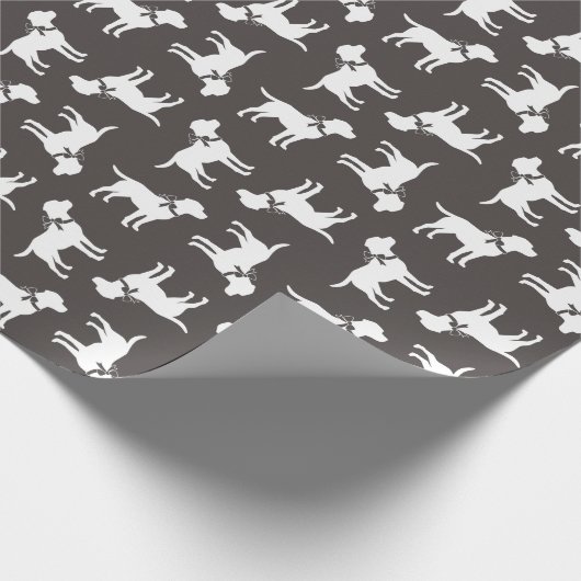 Labrador Dog Baby shower Lab Gray Gender Neutral Cadeaupapier (Hoek)