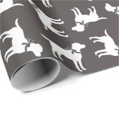 Labrador Dog Baby shower Lab Gray Gender Neutral Cadeaupapier (Rol Hoek)