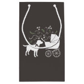 Labrador Dog Baby shower Lab Gray Gender Neutral Klein Cadeauzakje (Achterkant)