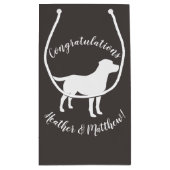 Labrador Dog Baby shower Lab Gray Gender Neutral Klein Cadeauzakje (Achterkant)