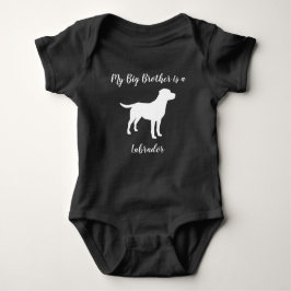 Labrador Dog Baby shower Lab Gray Gender Neutral Romper