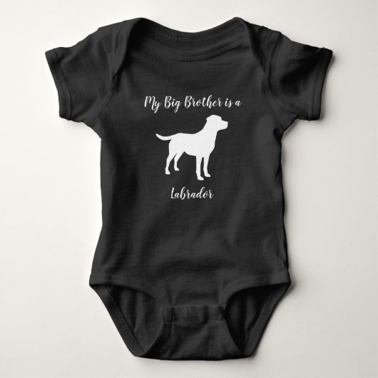 Labrador Dog Baby shower Lab Gray Gender Neutral Romper (Voorkant)