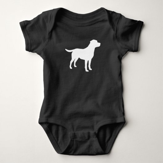 Labrador Dog Baby shower Lab Gray Gender Neutral Romper (Voorkant)