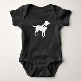 Labrador Dog Baby shower Lab Gray Gender Neutral Romper