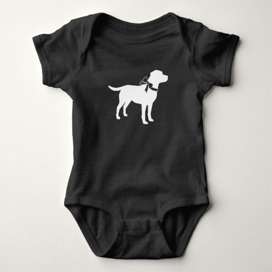 Labrador Dog Baby shower Lab Gray Gender Neutral Romper (Voorkant)