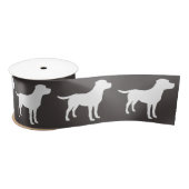 Labrador Dog Baby shower Lab Gray Gender Neutral Satijnen Lint (Spoel)
