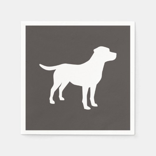 Labrador Dog Baby shower Lab Gray Gender Neutral Servet (Voorkant)