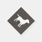 Labrador Dog Baby shower Lab Gray Gender Neutral Servet (Hoek)