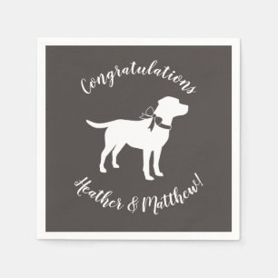 Labrador Dog Baby shower Lab Gray Gender Neutral Servet