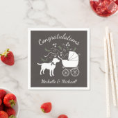 Labrador Dog Baby shower Lab Gray Gender Neutral Servet (Insitu)