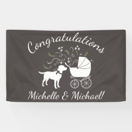 Labrador Dog Baby shower Lab Gray Gender Neutral Spandoek