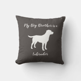 Labrador Dog Baby shower Lab Gray Gender Neutral T Kussen