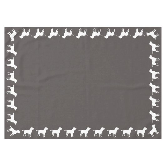 Labrador Dog Baby shower Lab Gray Gender Neutral Tafelkleed (Voorkant (Horizontaal))