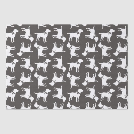 Labrador Dog Baby shower Lab Gray Gender Neutral Tissuepapier (Voorkant)