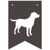 Labrador Dog Baby shower Lab Gray Gender Neutral Vlaggetjes (Tweede vlag)