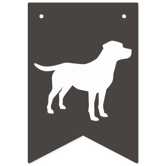 Labrador Dog Baby shower Lab Gray Gender Neutral Vlaggetjes (Eerste vlag)