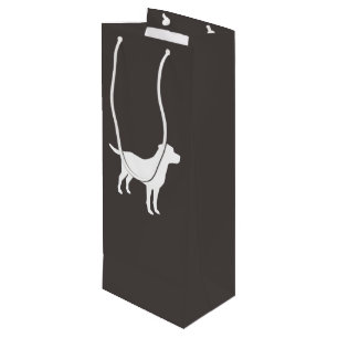 Labrador Dog Baby shower Lab Gray Gender Neutral Wijn Cadeautas