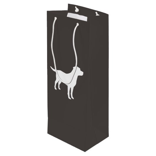 Labrador Dog Baby shower Lab Gray Gender Neutral Wijn Cadeautas (Achterkant Gekanteld)