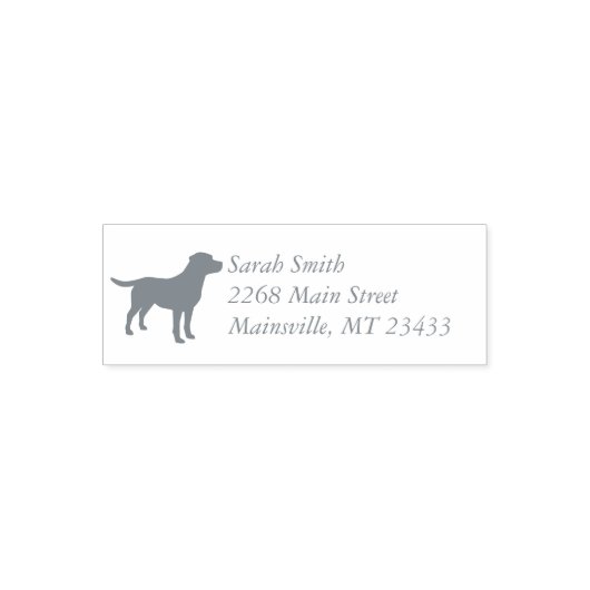 Labrador Dog Baby shower Lab Gray Gender Neutral Zelfinktende Stempel (Design)