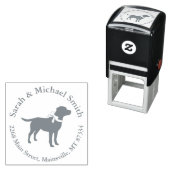 Labrador Dog Baby shower Lab Gray Gender Neutral Zelfinktende Stempel (In situ)