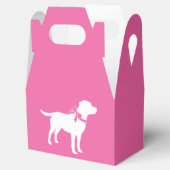 Labrador Dog Baby shower Pink Girl Lab Bedankdoosjes (Geopend)