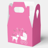 Labrador Dog Baby shower Pink Girl Lab Bedankdoosjes (Geopend)