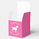 Labrador Dog Baby shower Pink Girl Lab Bedankdoosjes (Geopend)