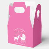 Labrador Dog Baby shower Pink Girl Lab Bedankdoosjes (Geopend)