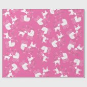 Labrador Dog Baby shower Pink Girl Lab Cadeaupapier (Vlak)