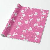 Labrador Dog Baby shower Pink Girl Lab Cadeaupapier (Uitgerold)