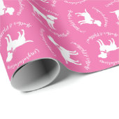 Labrador Dog Baby shower Pink Girl Lab Cadeaupapier (Rol Hoek)