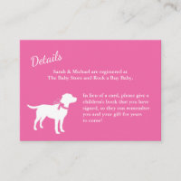 Labrador Dog Baby shower Pink Girl Lab