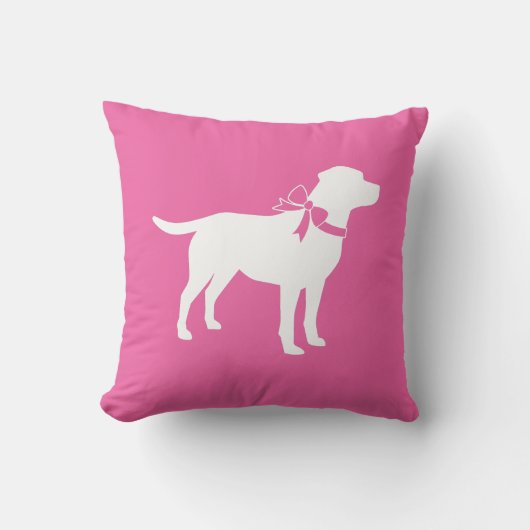 Labrador Dog Baby shower Pink Girl Lab Kussen (Voorkant)