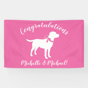 Labrador Dog Baby shower Pink Girl Lab Spandoek