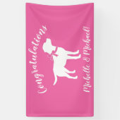 Labrador Dog Baby shower Pink Girl Lab Spandoek (Verticaal)