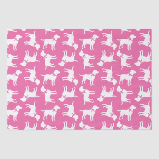 Labrador Dog Baby shower Pink Girl Lab Tissuepapier (Voorkant)