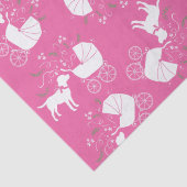 Labrador Dog Baby shower Pink Girl Lab Tissuepapier (Detail)