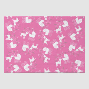 Labrador Dog Baby shower Pink Girl Lab Tissuepapier