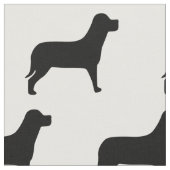 Labrador Dog Black en White Pattern Stof (Close Up)