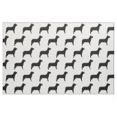 Labrador Dog Black en White Pattern Stof (Fat Quarter)