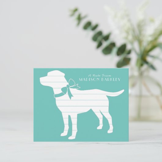 Labrador Dog Black Lab Puppy Bedankkaart (Staand voorkant)