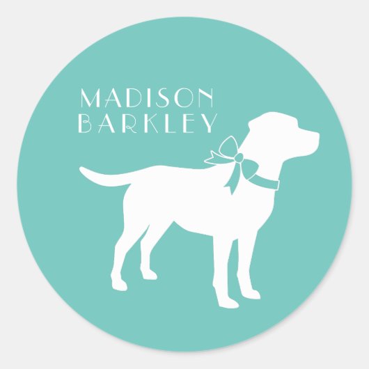 Labrador Dog Black Lab Puppy Ronde Sticker (Voorkant)