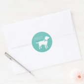 Labrador Dog Black Lab Puppy Ronde Sticker (Envelop)