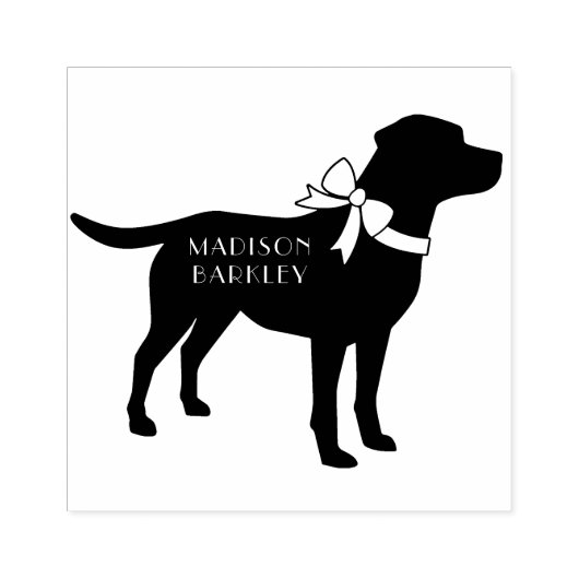 Labrador Dog Black Lab Puppy Rubberstempel (Afrduk)